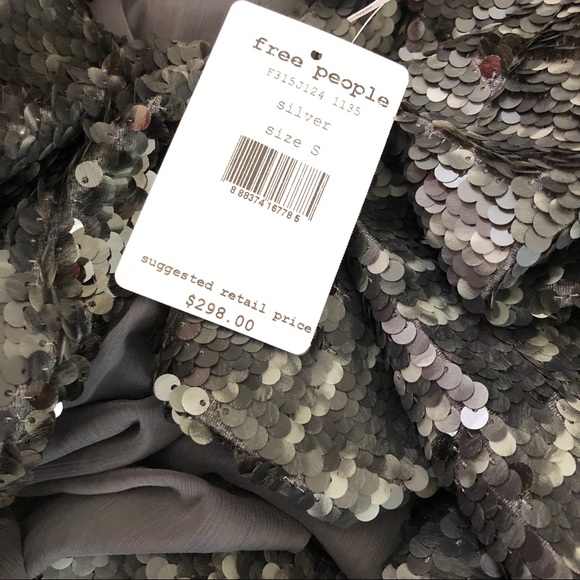 Free People Drippy Sequin Jacket. - Picture 6 of 6